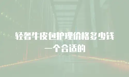 轻奢牛皮包护理价格多少钱一个合适的