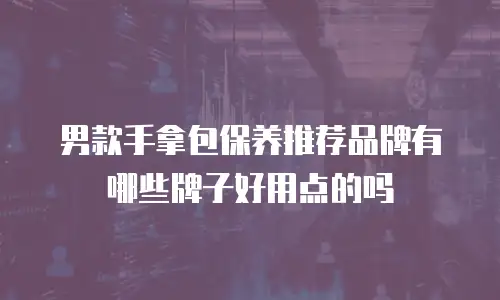 男款手拿包保养推荐品牌有哪些牌子好用点的吗