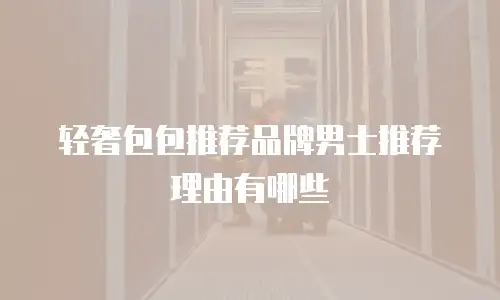 轻奢包包推荐品牌男士推荐理由有哪些