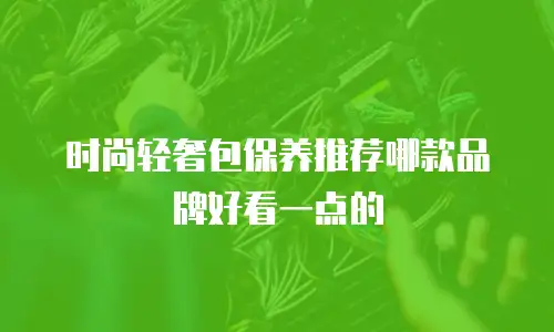时尚轻奢包保养推荐哪款品牌好看一点的
