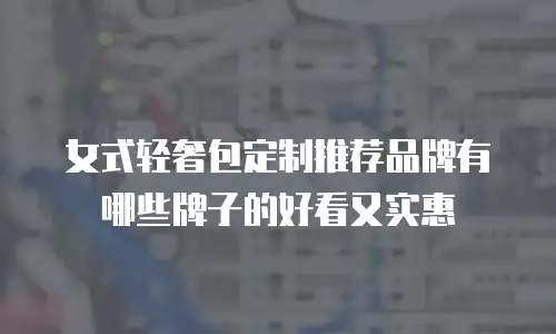 女式轻奢包定制推荐品牌有哪些牌子的好看又实惠