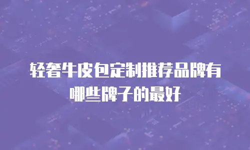 轻奢牛皮包定制推荐品牌有哪些牌子的最好