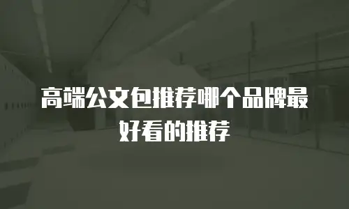 高端公文包推荐哪个品牌最好看的推荐