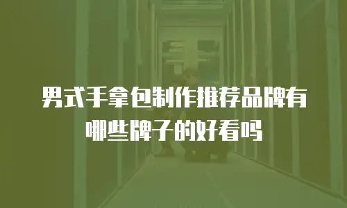男式手拿包制作推荐品牌有哪些牌子的好看吗