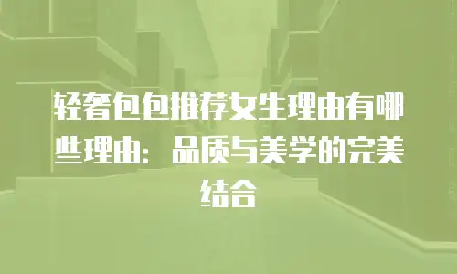 轻奢包包推荐女生理由有哪些理由：品质与美学的完美结合