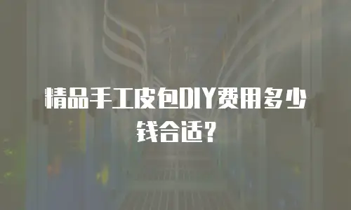 精品手工皮包DIY费用多少钱合适？