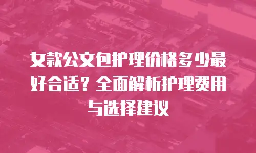 女款公文包护理价格多少最好合适？全面解析护理费用与选择建议