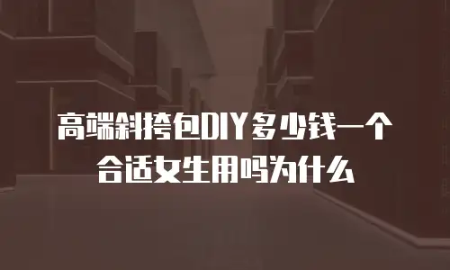 高端斜挎包DIY多少钱一个合适女生用吗为什么