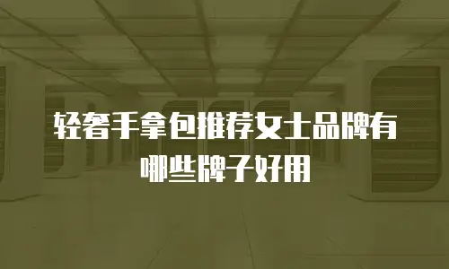 轻奢手拿包推荐女士品牌有哪些牌子好用
