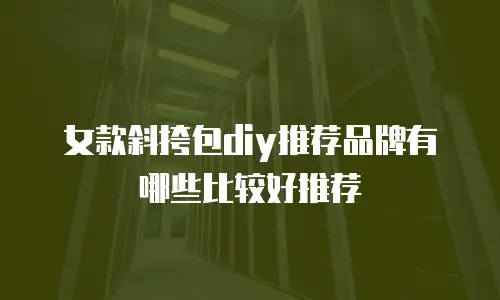 女款斜挎包diy推荐品牌有哪些比较好推荐