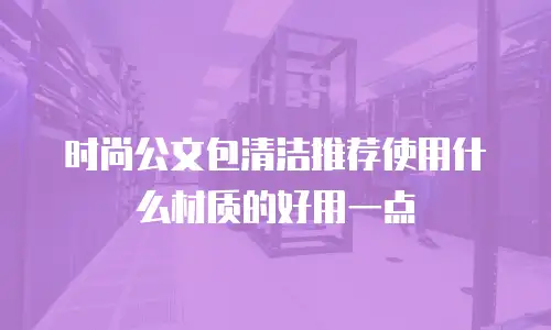 时尚公文包清洁推荐使用什么材质的好用一点