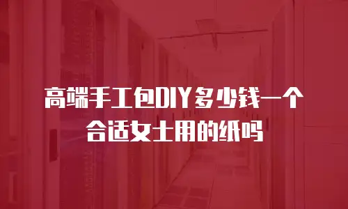 高端手工包DIY多少钱一个合适女士用的纸吗