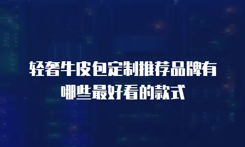 轻奢牛皮包定制推荐品牌有哪些最好看的款式
