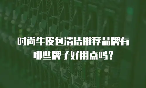 时尚牛皮包清洁推荐品牌有哪些牌子好用点吗？