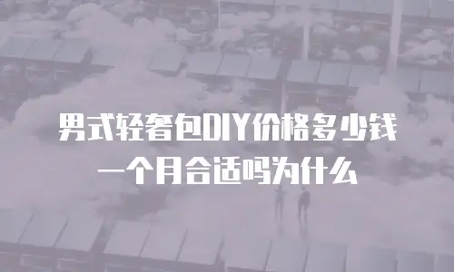 男式轻奢包DIY价格多少钱一个月合适吗为什么