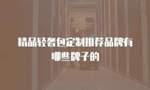 精品轻奢包定制推荐品牌有哪些牌子的