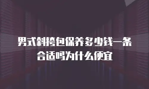 男式斜挎包保养多少钱一条合适吗为什么便宜