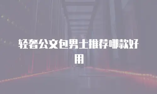 轻奢公文包男士推荐哪款好用