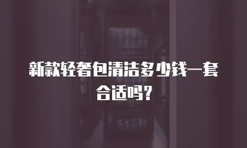新款轻奢包清洁多少钱一套合适吗？