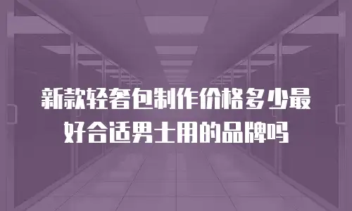 新款轻奢包制作价格多少最好合适男士用的品牌吗