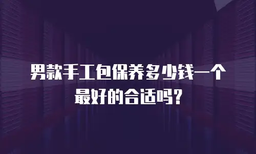 男款手工包保养多少钱一个最好的合适吗？