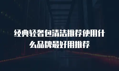 经典轻奢包清洁推荐使用什么品牌最好用推荐