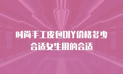 时尚手工皮包DIY价格多少合适女生用的合适