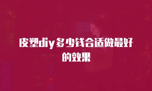 皮塑diy多少钱合适做最好的效果