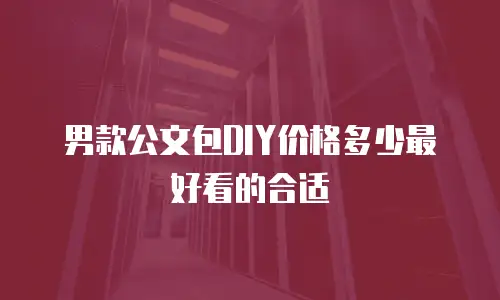 男款公文包DIY价格多少最好看的合适
