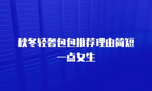 秋冬轻奢包包推荐理由简短一点女生