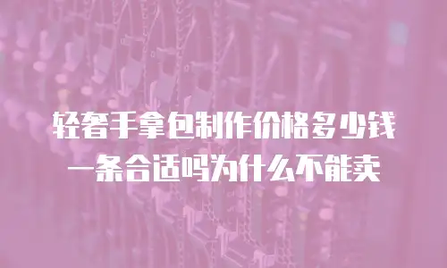 轻奢手拿包制作价格多少钱一条合适吗为什么不能卖