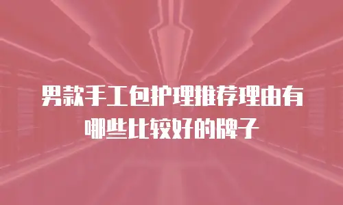 男款手工包护理推荐理由有哪些比较好的牌子
