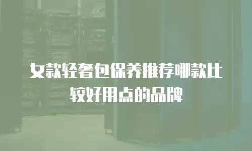 女款轻奢包保养推荐哪款比较好用点的品牌