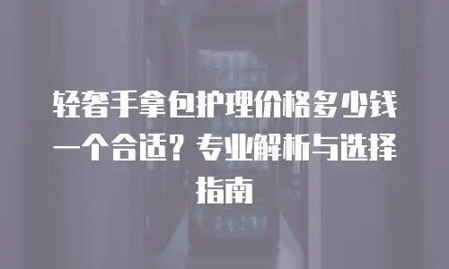 轻奢手拿包护理价格多少钱一个合适？专业解析与选择指南