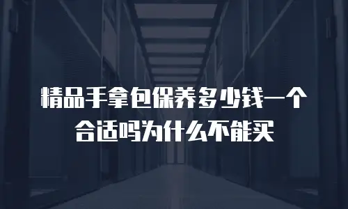 精品手拿包保养多少钱一个合适吗为什么不能买