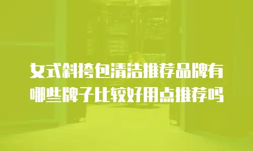 女式斜挎包清洁推荐品牌有哪些牌子比较好用点推荐吗