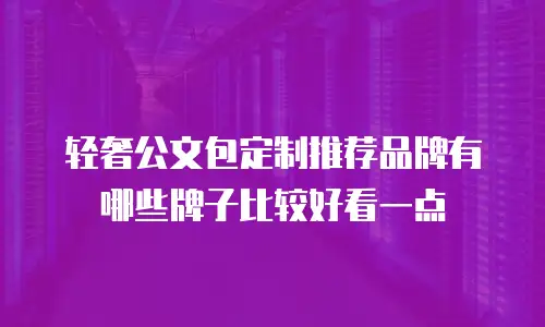 轻奢公文包定制推荐品牌有哪些牌子比较好看一点