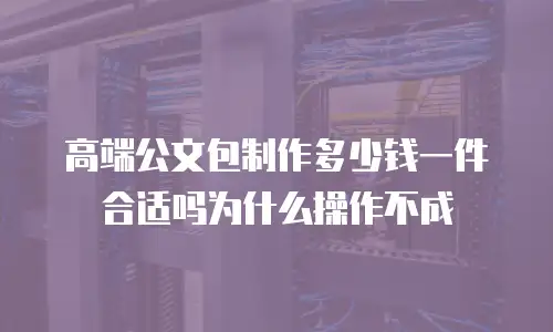高端公文包制作多少钱一件合适吗为什么操作不成