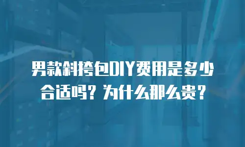 男款斜挎包DIY费用是多少合适吗？为什么那么贵？