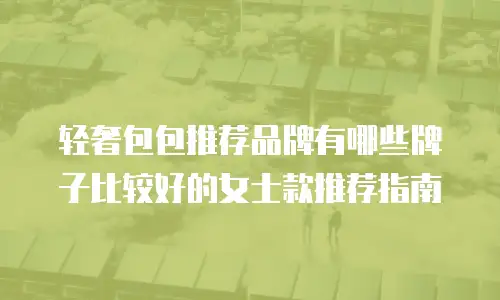 轻奢包包推荐品牌有哪些牌子比较好的女士款推荐指南