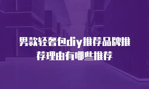 男款轻奢包diy推荐品牌推荐理由有哪些推荐