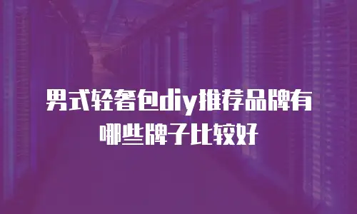男式轻奢包diy推荐品牌有哪些牌子比较好