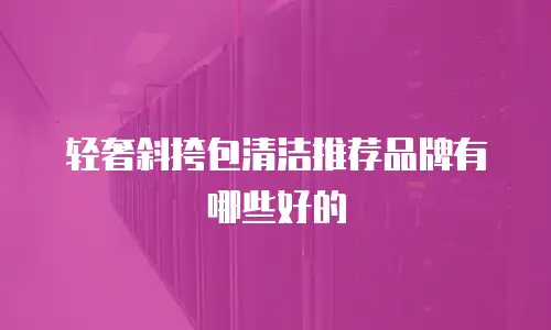 轻奢斜挎包清洁推荐品牌有哪些好的