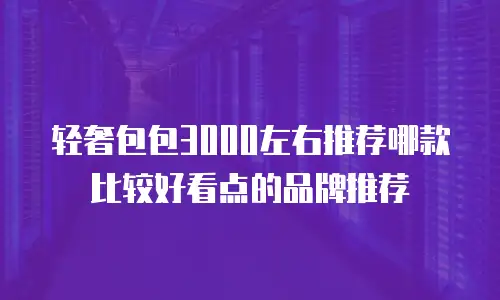 轻奢包包3000左右推荐哪款比较好看点的品牌推荐