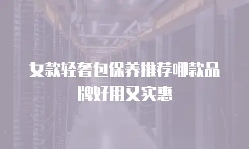 女款轻奢包保养推荐哪款品牌好用又实惠