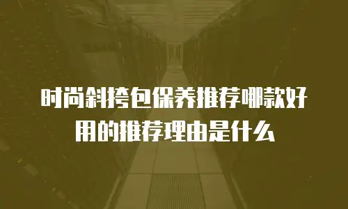 时尚斜挎包保养推荐哪款好用的推荐理由是什么