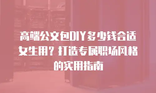 高端公文包DIY多少钱合适女生用？打造专属职场风格的实用指南