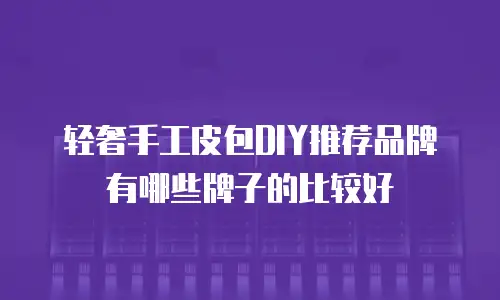 轻奢手工皮包DIY推荐品牌有哪些牌子的比较好