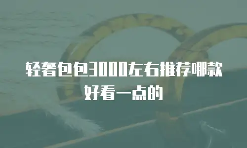 轻奢包包3000左右推荐哪款好看一点的