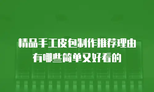 精品手工皮包制作推荐理由有哪些简单又好看的